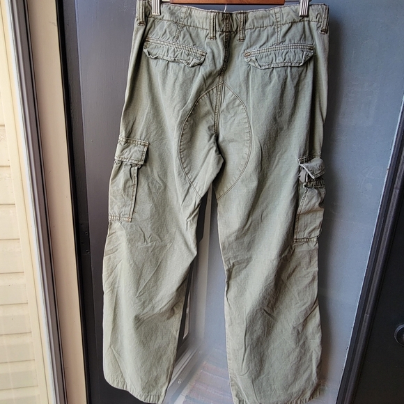 VINTAGE Ralph Lauren Pants Womens 6 Light Green Boot Flare Military Baker Hiking - Picture 6 of 10
